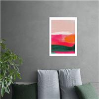 East End Prints Green & Pink Abstract III Framed Print