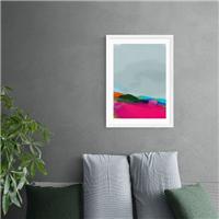 East End Prints Red Poppies Field Abstract III Framed Print