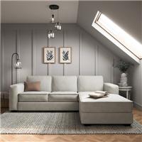 Claude Tonal Chenille Corner Chaise Sofa