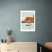 East End Prints Desert Paddle Boarding Print