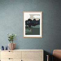 East End Prints Alpine Tarn Hiker Print