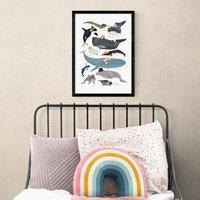 East End Prints Whales In Hats Print