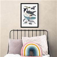 East End Prints Whales In Hats Print