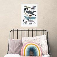 East End Prints Whales In Hats Print