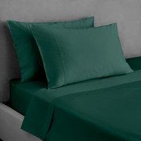 Dorma Egyptian Cotton 400 Thread Count Percale Flat Sheet Alpine (Green)