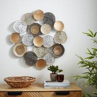 Cinnibar Round Metal Wall Art MultiColoured