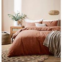 Linen Duvet Cover Set Terracotta