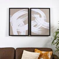 Set of 2 Abstract Natural Curves Framed Prints