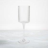 Clear Ribbed Wine Glass