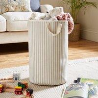 Kids Fabric Mushroom Stripe Toy Storage Bag