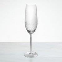 Spot Etched Flute Glass