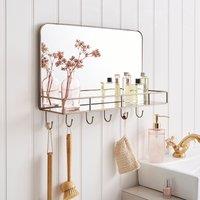 Heart and Soul Rectangle Wall Mirror with Hooks