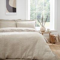 Pineapple Elephant Tamba Jersey Stripe Reversible Natural Duvet Cover & Pillowcase Set