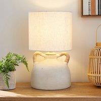 Zuri Traditional Ceramic Handle Table Lamp Beige