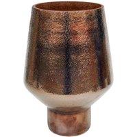 Opulent Tall Curved Metallic Glass Vase