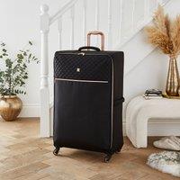 IT Luggage Black & Rose Gold Divinity Soft Shell Suitcase