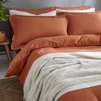 Cotton Linen Oxford Pillowcase Butterscotch (Orange)