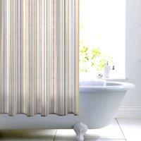 Rainbow Stripe Peached Shower Curtain