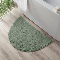 Mini Bobble Semi Circle Bath Mat Sage