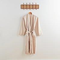 Washed Cotton Linen Blend Dressing Gown