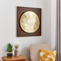 Wood Metal Mix Wall Art Gold