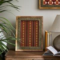 Detailed Gold Metal Wooden Edge Photo Frame