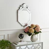 Glass Venetian Swept Octagon Wall Mirror Silver