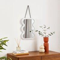 Ribbed Wavy Dressing Table Wall Mirror