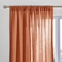 Cotton Linen Butterscotch Slot Top Voile Panels Butterscotch (Orange)