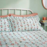 Avalone Frilled Floral Duvet Cover & Pillowcase Set