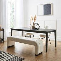 Lucilla 3 Seater Dining Bench, Boucle
