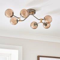 Molecular Industrial 6 Light Semi Flush Ceiling Light