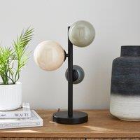 Eli Milky Glass Table Lamp Black