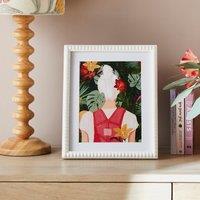 Bobbin Chalk White Photo Frame