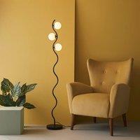 Wiggle 3 Light Metal Floor Lamp Black