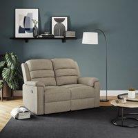 Taylor Chunky Chenille Manual Recliner 2 Seater Sofa, Dark Natural