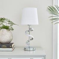 Palais 2 Light Metal Table Lamp Chrome