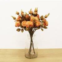 Artificial Dried Pink Rose Stem