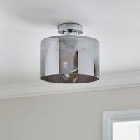 Erin Flush Ceiling Light Silver