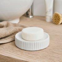 Ceramic Ribbed Soap Dish