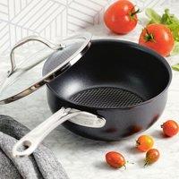 Anolon X Non-Stick Aluminium Saucier with Lid, 20cm Black