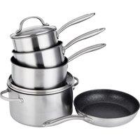Prestige Scratch Guard Non-Stick Stainless Steel 5 Piece Pan Set