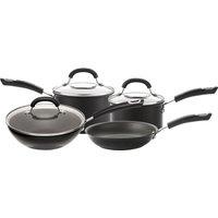 Circulon Total Non-Stick Hard Anodised Aluminium 4 Piece Pan Set Black