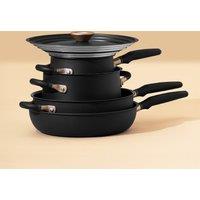 Meyer Accent Non-Stick Hard Anodised Aluminium 6 Piece Pan Set