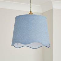 Scalloped Edge Linen Lamp Shade