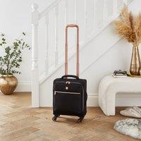 IT Luggage Black & Rose Gold Divinity 4 Wheel Suitcase Black