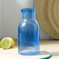 Sur La Table Colour Me Happy Handmade Blue Glass Carafe