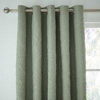 Filey Leaf Blackout Eyelet Curtains