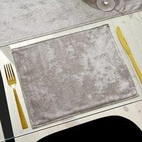 Set of 2 Crushed Velour Placemats