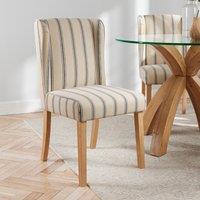 Oswald Set of 2 Dining Chairs, Stripe Folkstone Blue